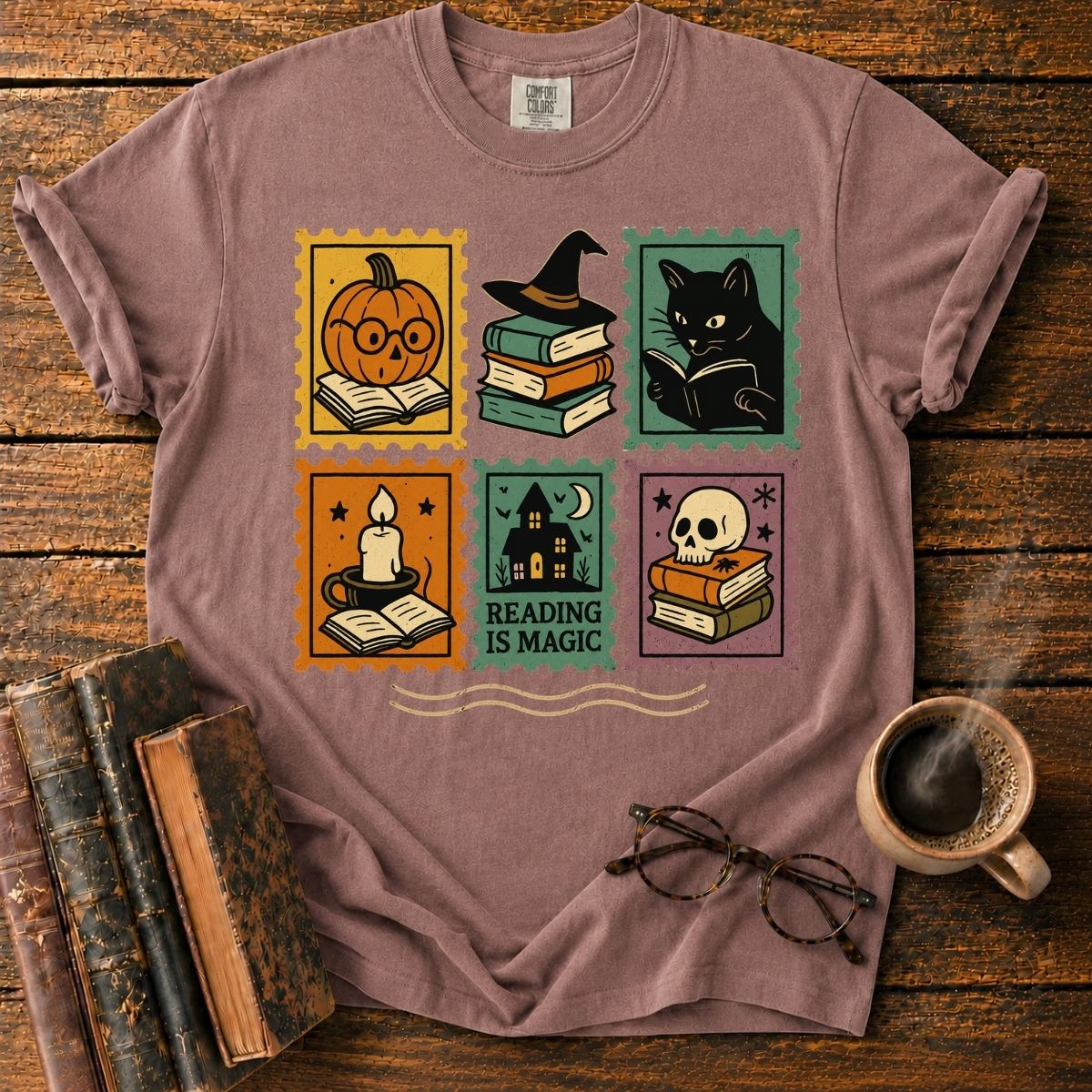 Halloween Reading Stamps T-Shirt