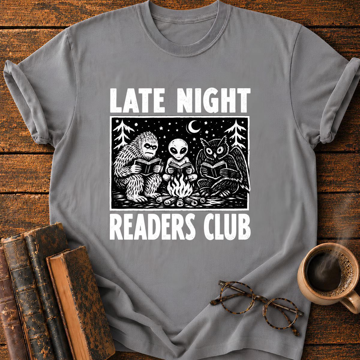Late Night Readers Club Campfire T-Shirt