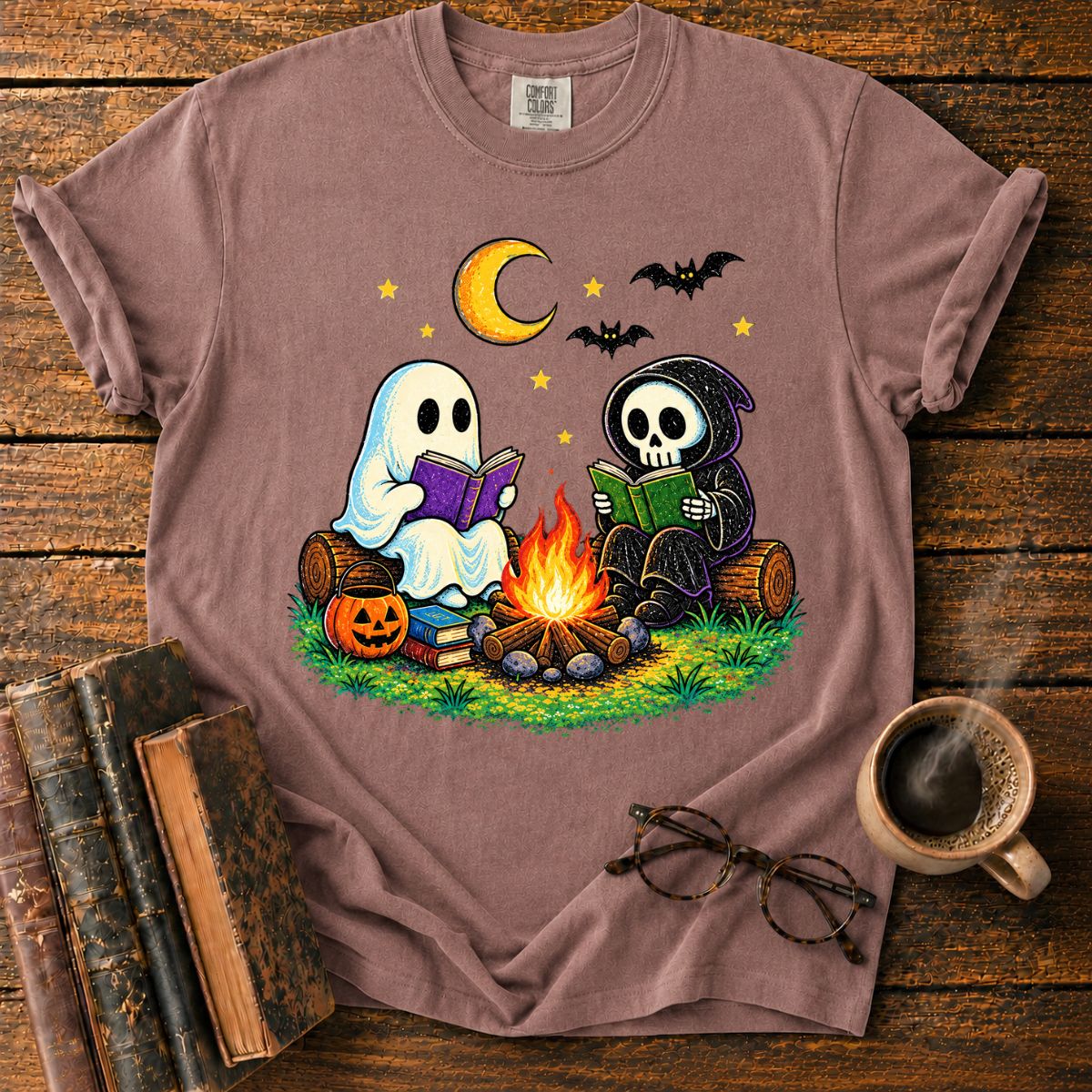 Ghosts’ Halloween Campfire Reading T-Shirt