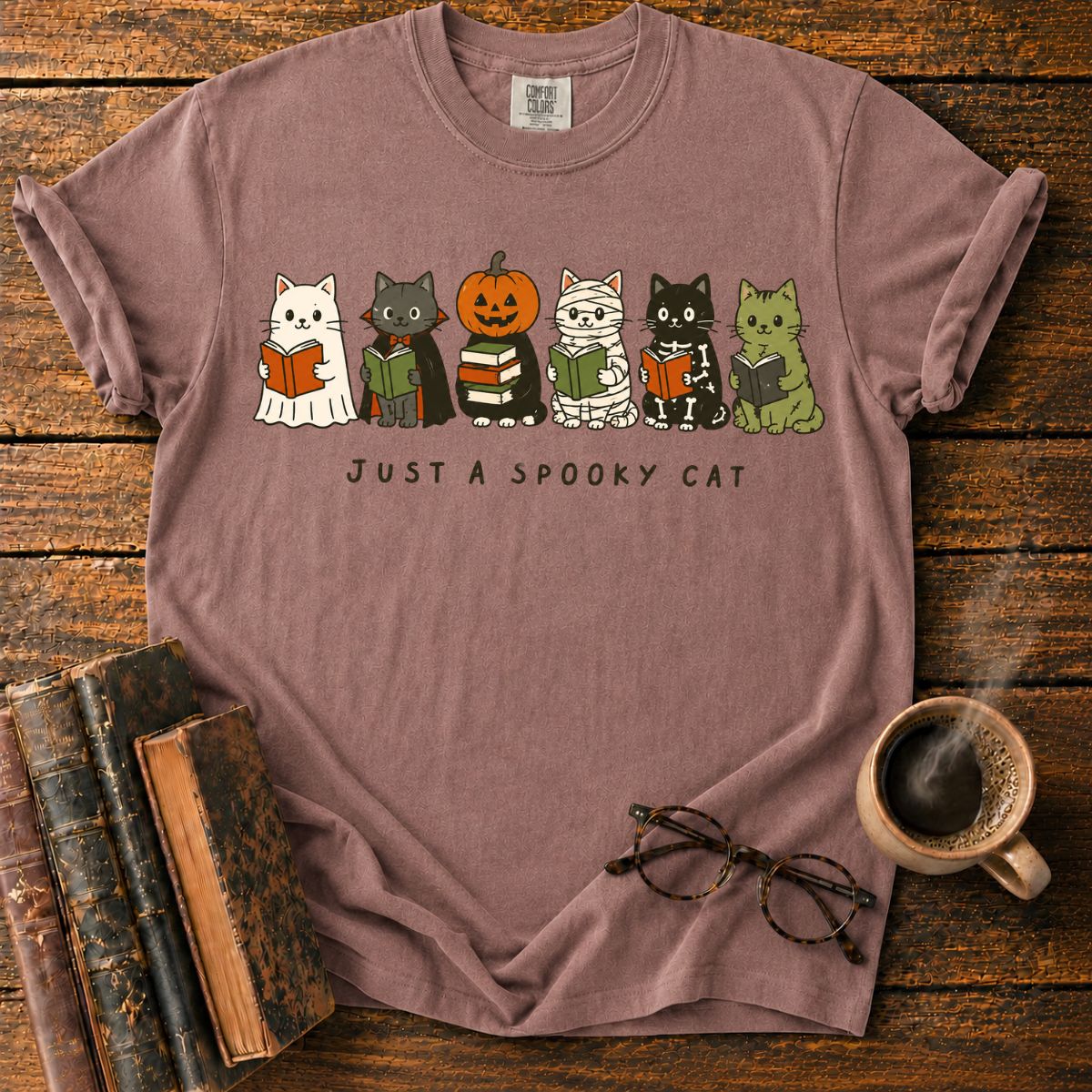 Just a Spooky Cat Book Club T-Shirt