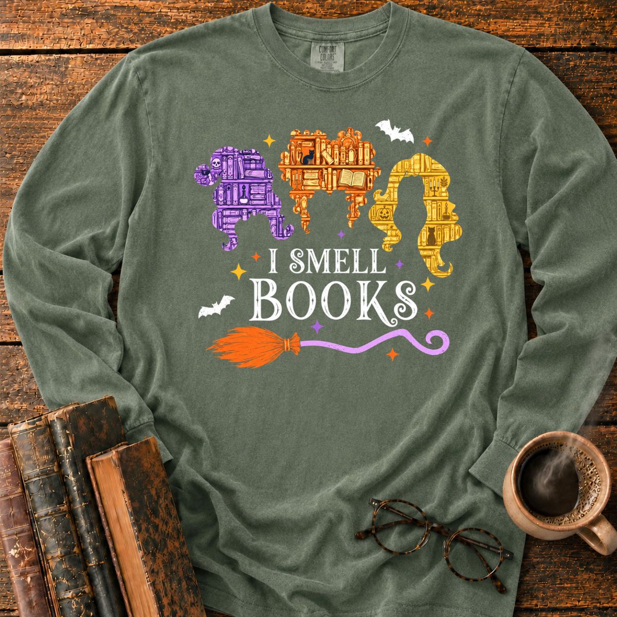 I Smell Books Halloween LS T-Shirt