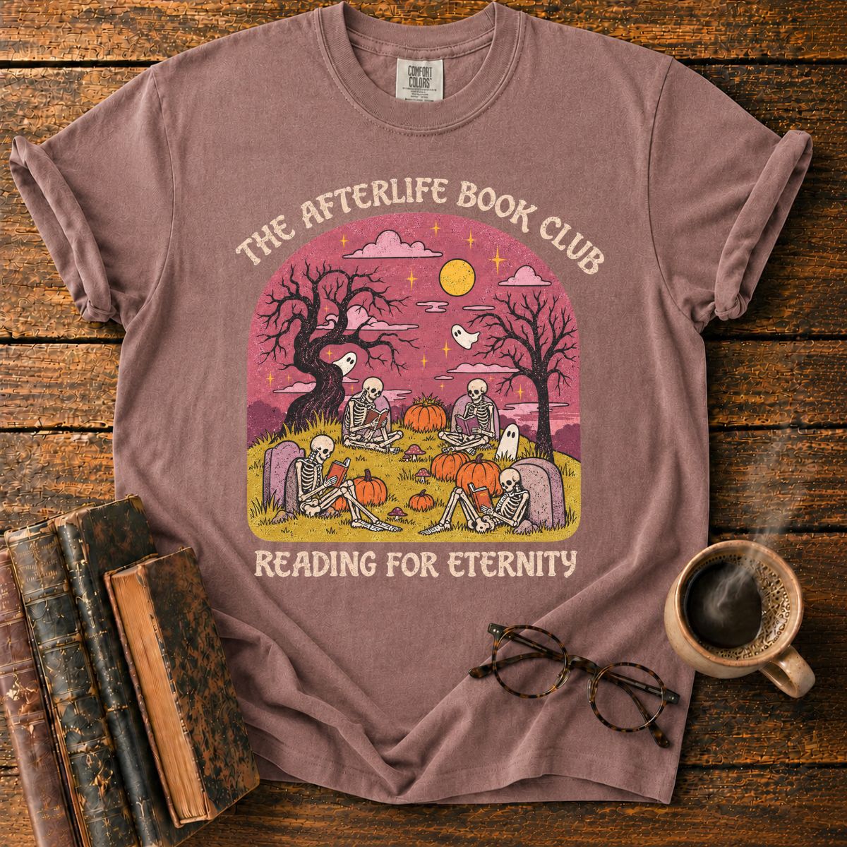 Afterlife Book Club Skeleton T-Shirt