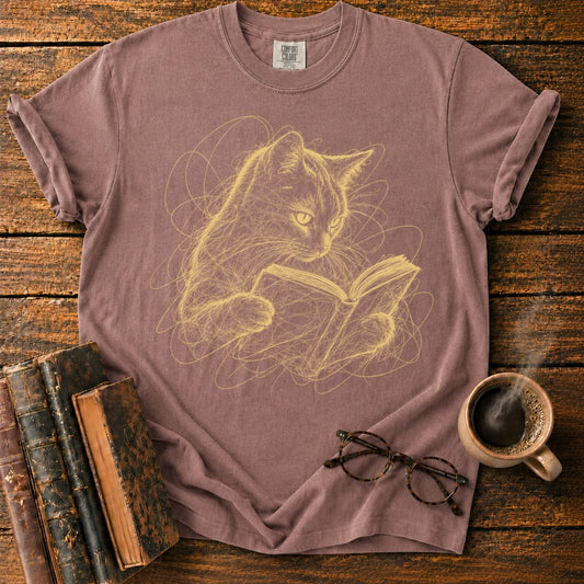 Bookish Cat T-Shirt T-Shirt