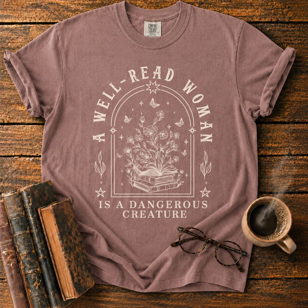 A Well-Read Woman’s Botanical T-Shirt
