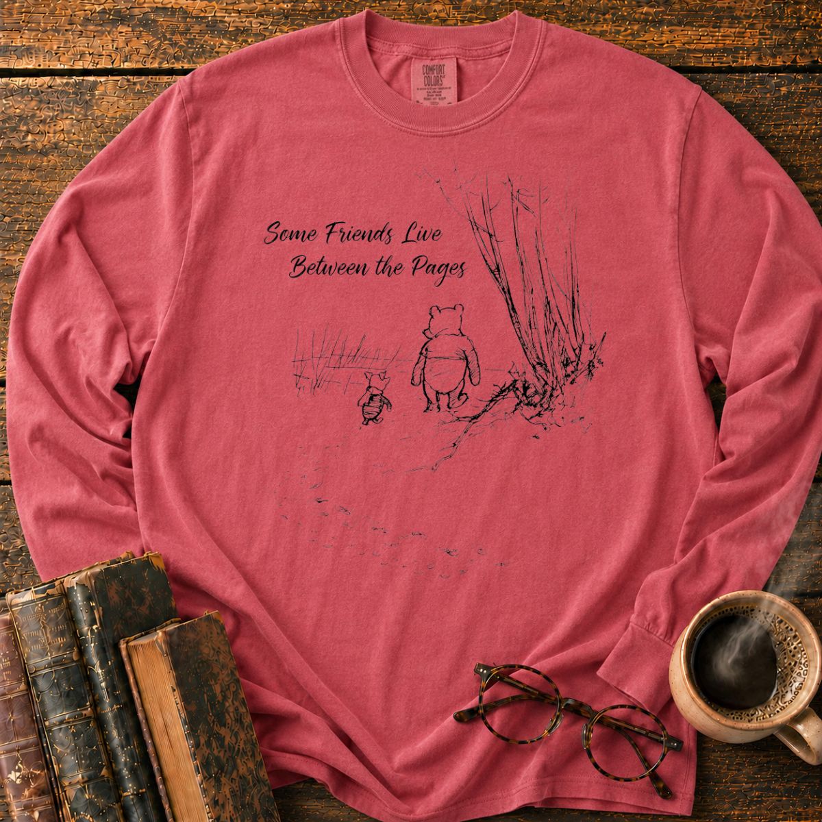 Some Friends Live Between The Pages LS T-Shirt