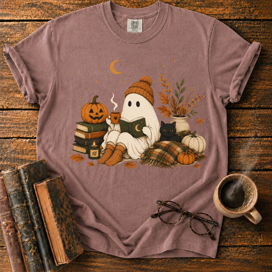 Ghost’s Autumn Reading Book T-Shirt
