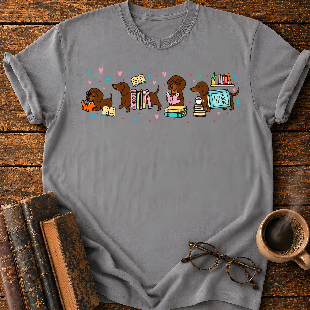 Dogs Reading A Book T-Shirt