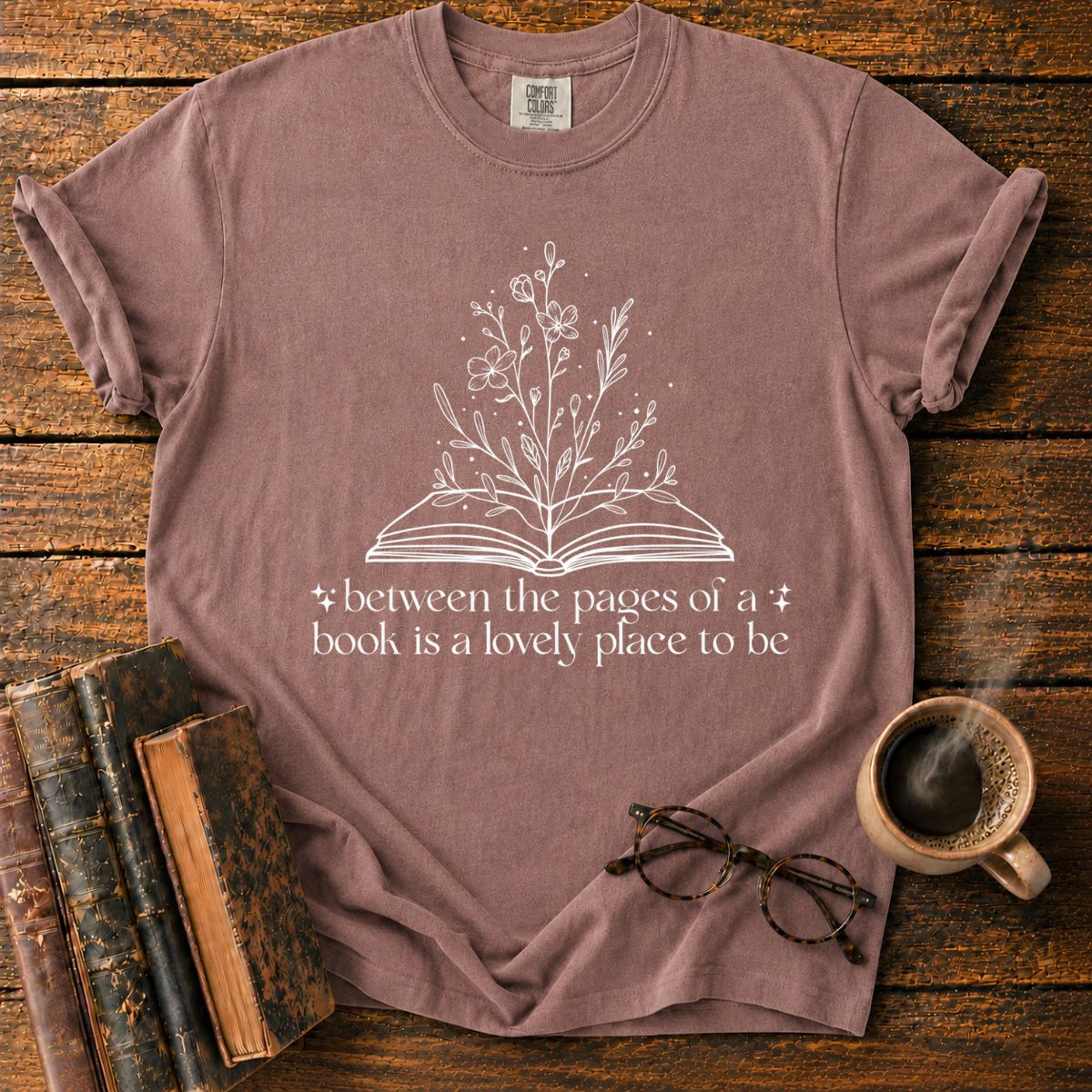 Botanical Book Quote on Forest T-Shirt