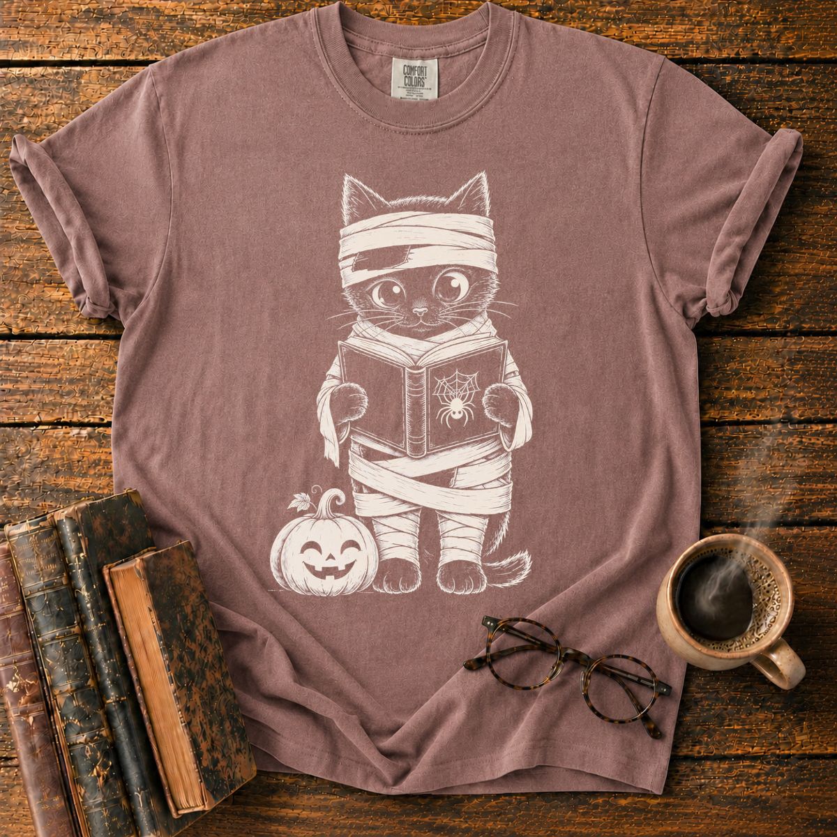 Mummy Kitten Reading T-Shirt