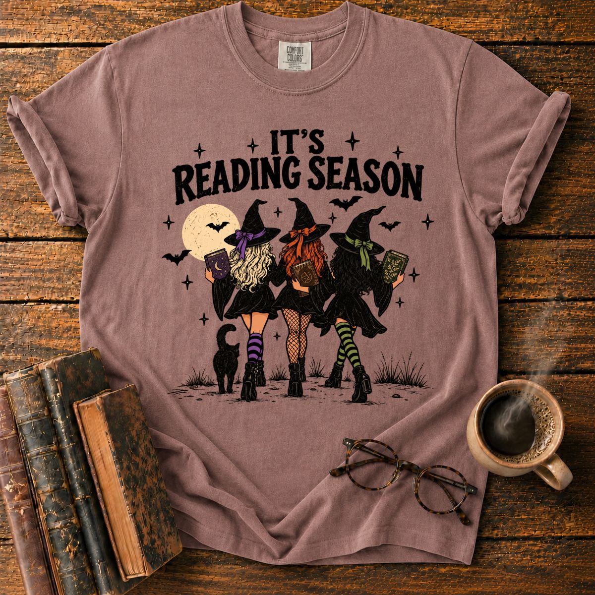 It's Reading Season Witches Halloween T-Shirt