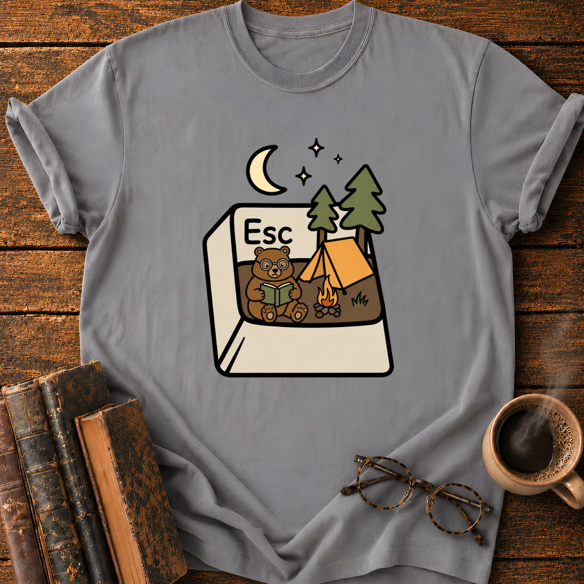 Cozy Escape Key Reading Diorama T-Shirt