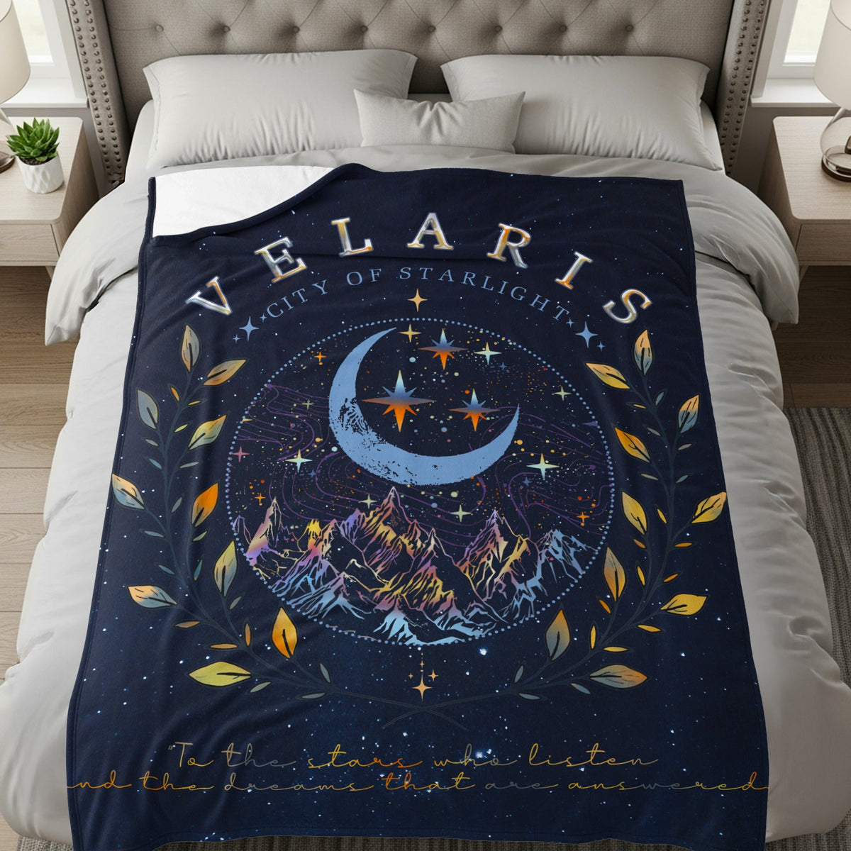 Velaris City of Starlight ACOTAR Velveteen Plush Blanket