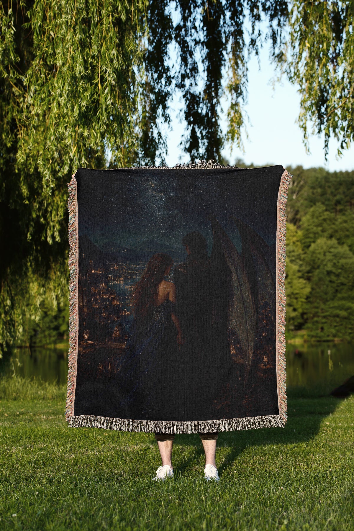 Twilight Embrace Woven Throw Blanket