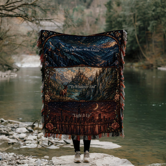 Stained Glass Woven Throw Blanket