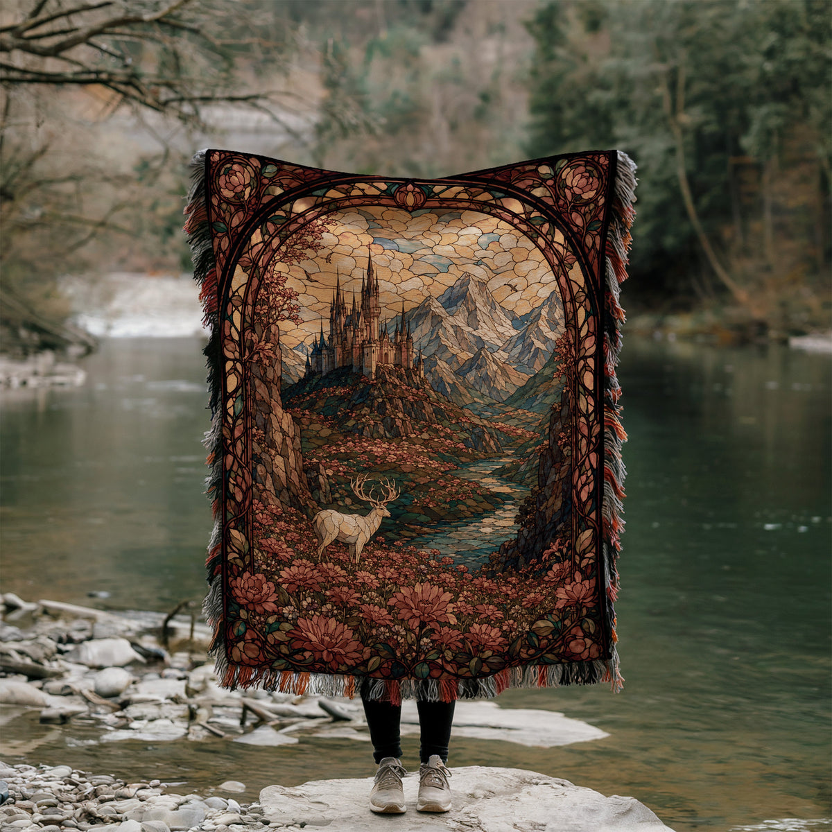 Throne Glass Woven Throw Blanket