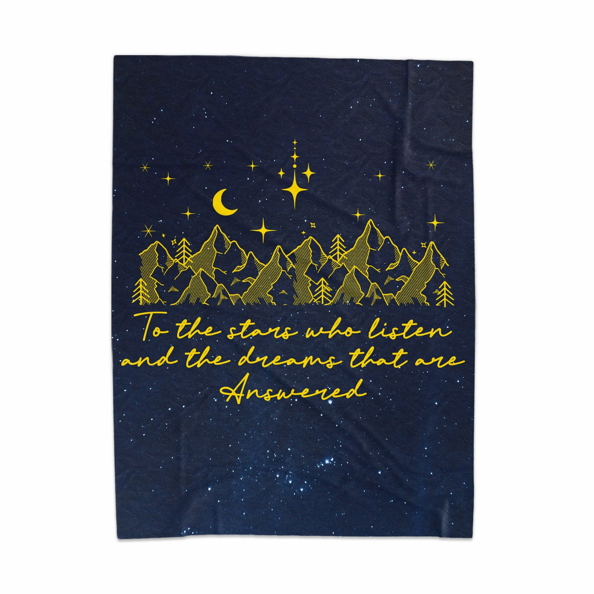 To The Stars Who Listen Velveteen Plush Blanket