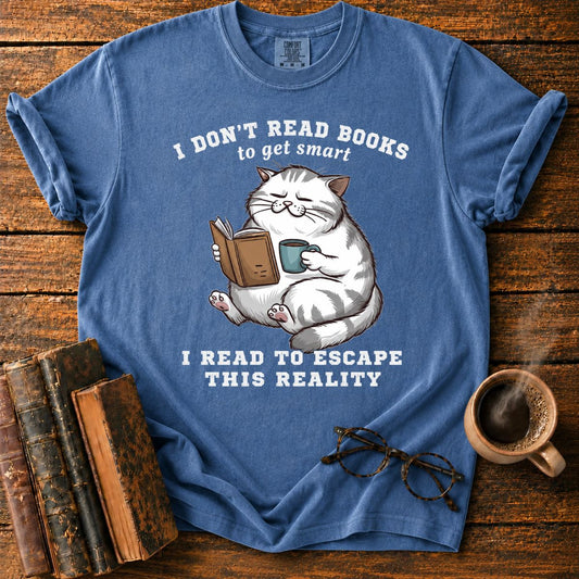 Cozy Cat Reading Escape T-Shirt