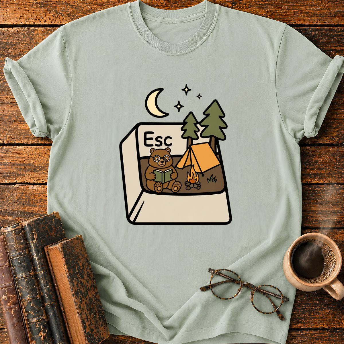Cozy Escape Key Reading Diorama T-Shirt