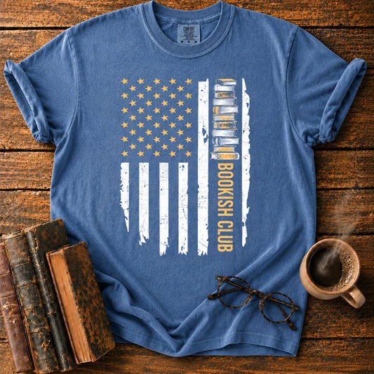 Distressed American Book Club Flag T-Shirt