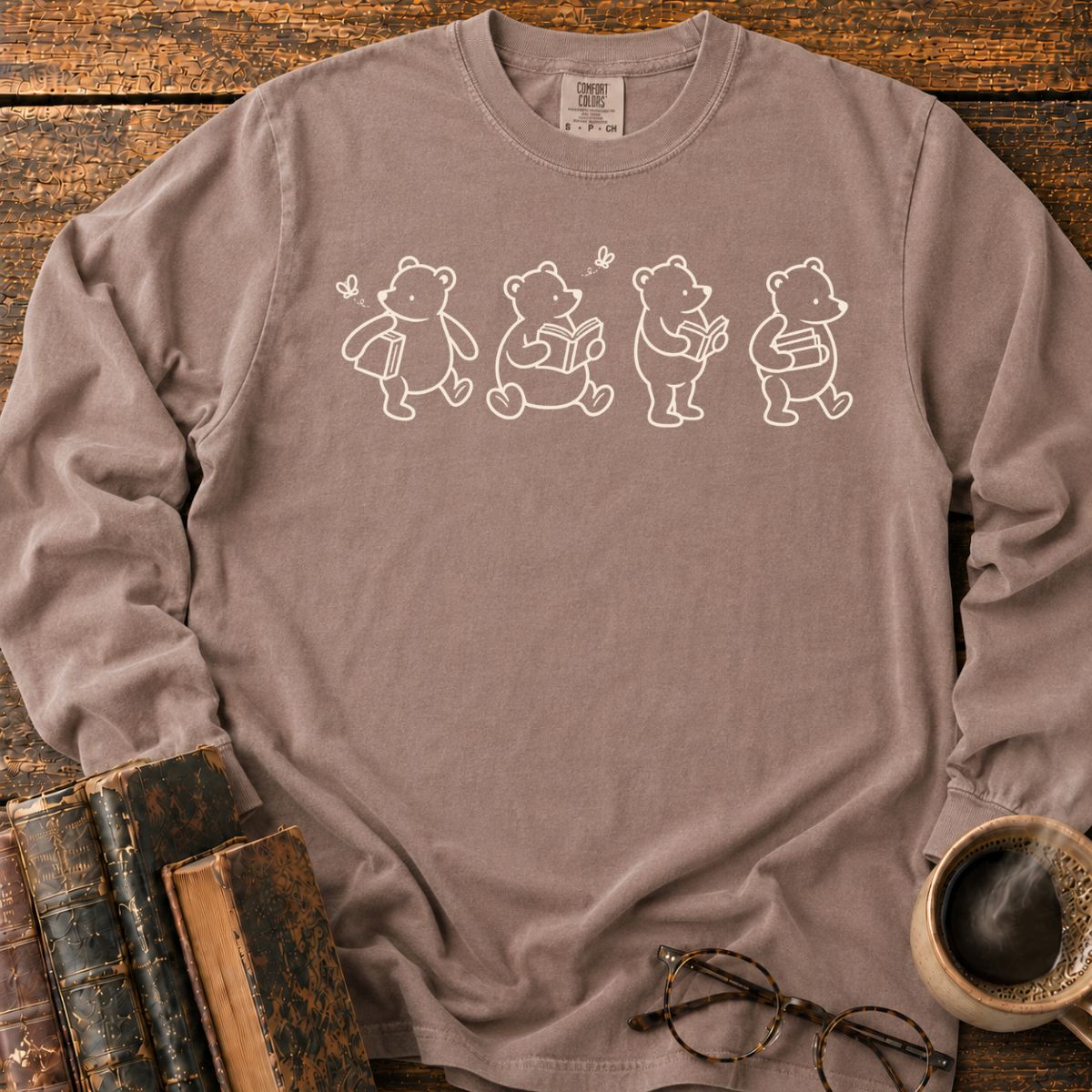 Bears 1928 Reading Books LS T-Shirt