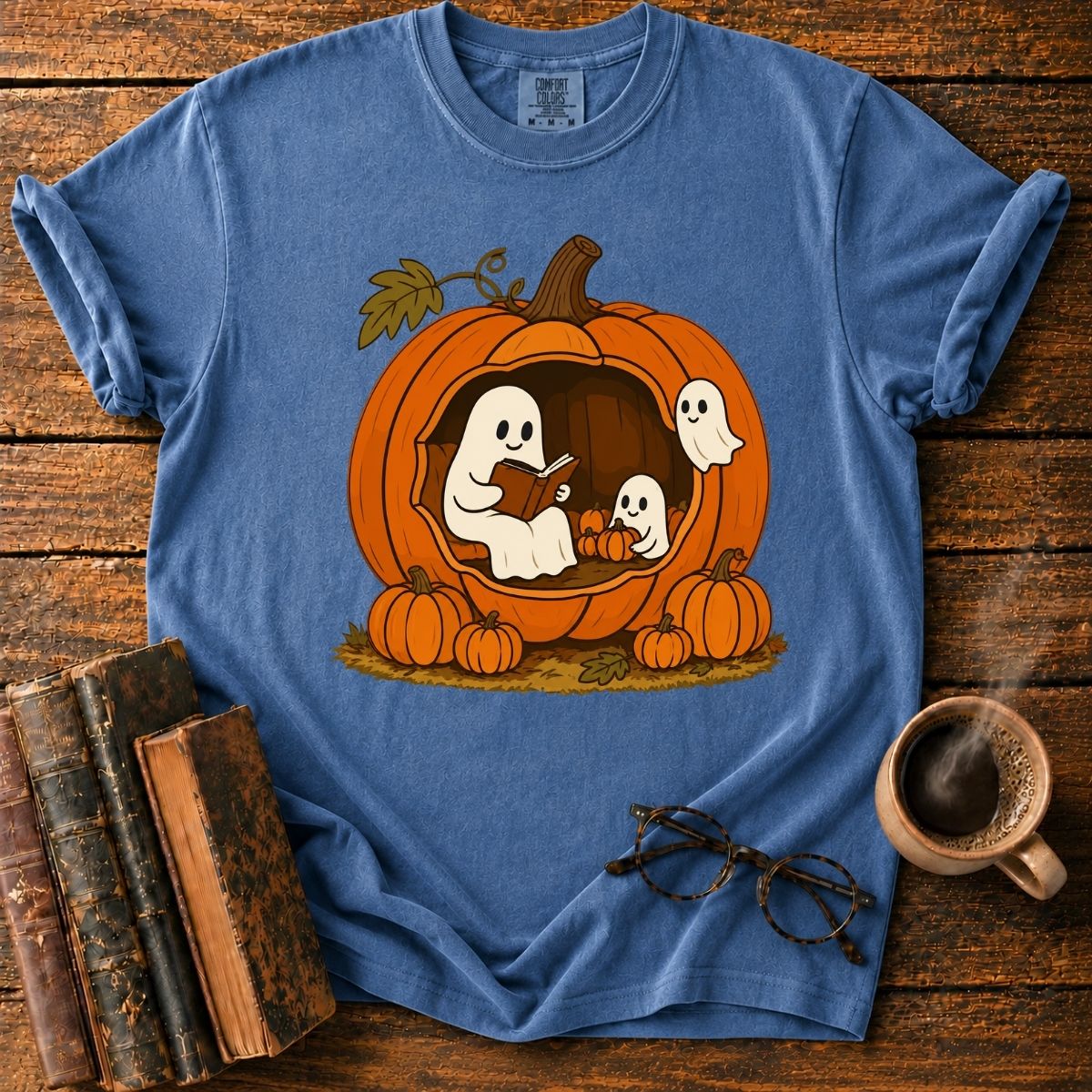 Cozy Ghosts in a Pumpkin House T-Shirt