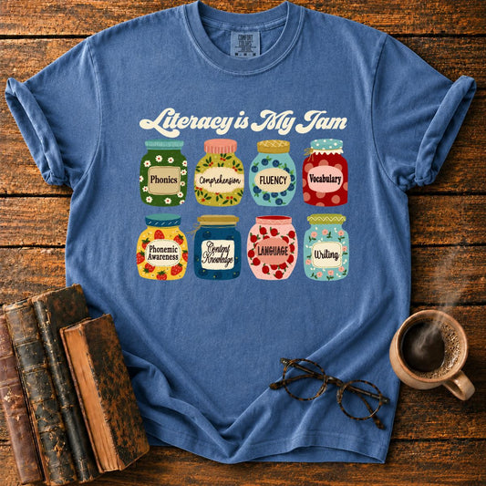 Literacy Is My Jam Jar Collection T-Shirt