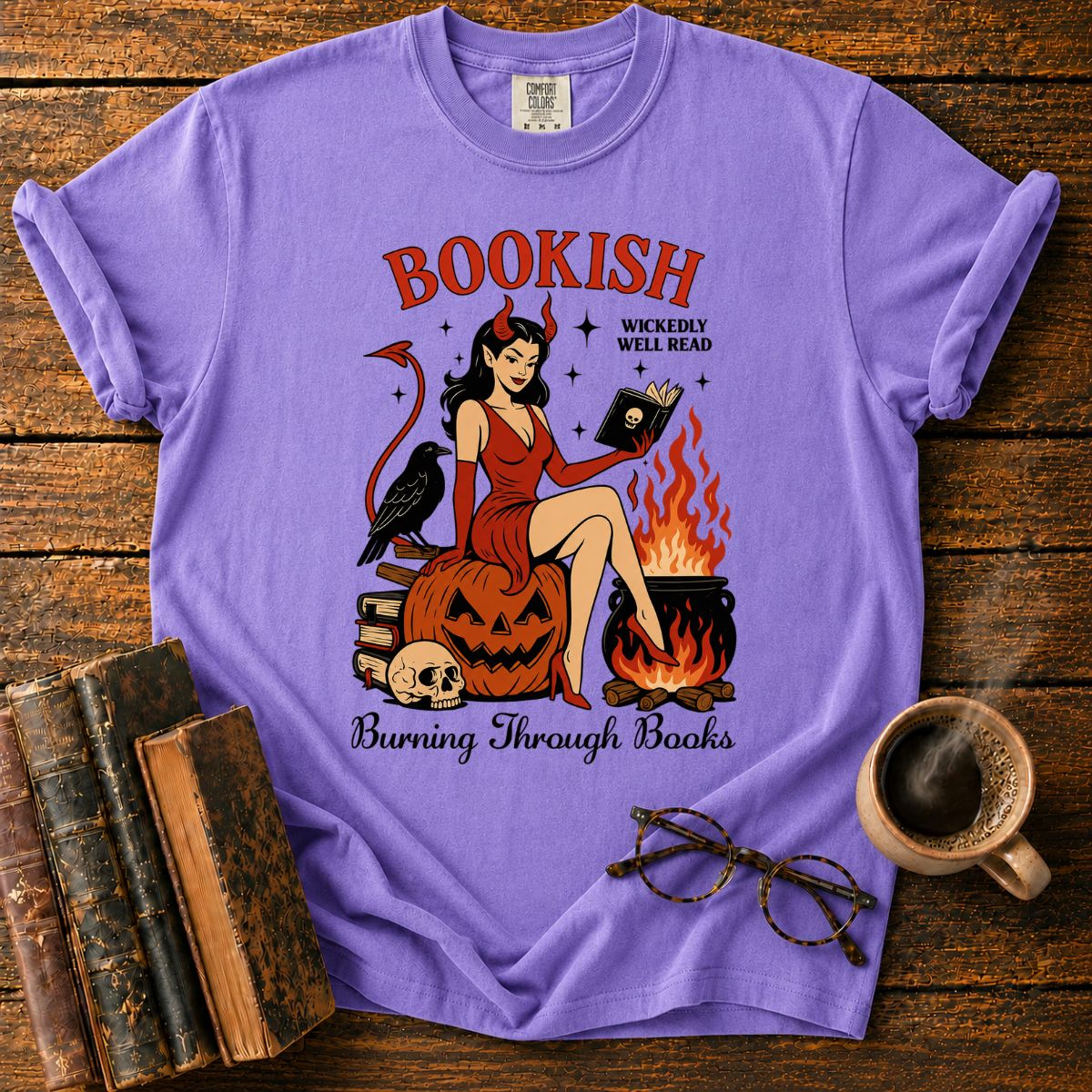 Bookish Burning Through Books T-Shirt