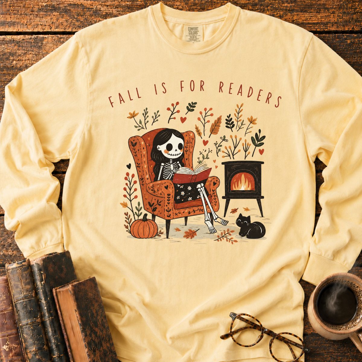 Fall Is For Readers LS T-Shirt