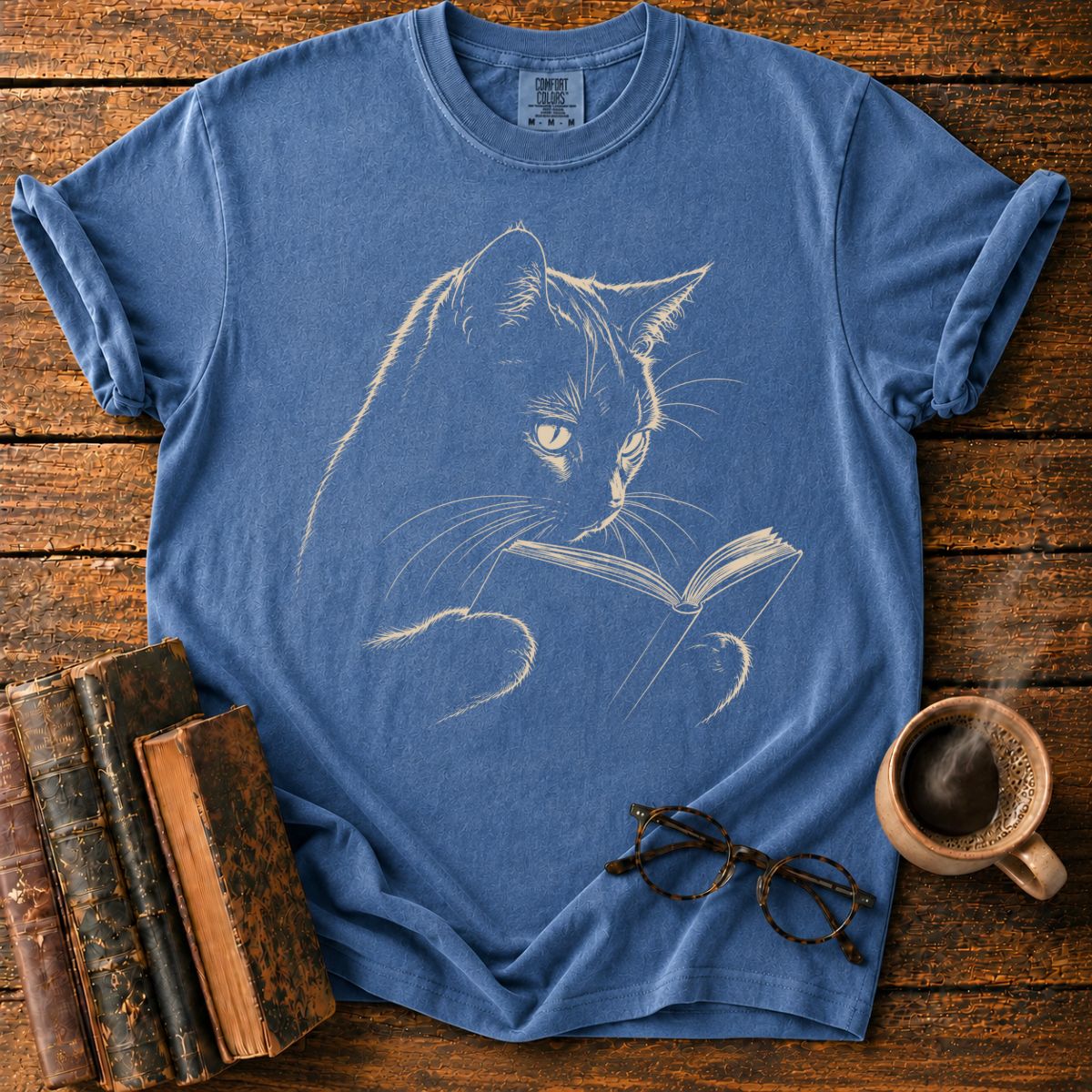 Bookish Cat T-Shirt