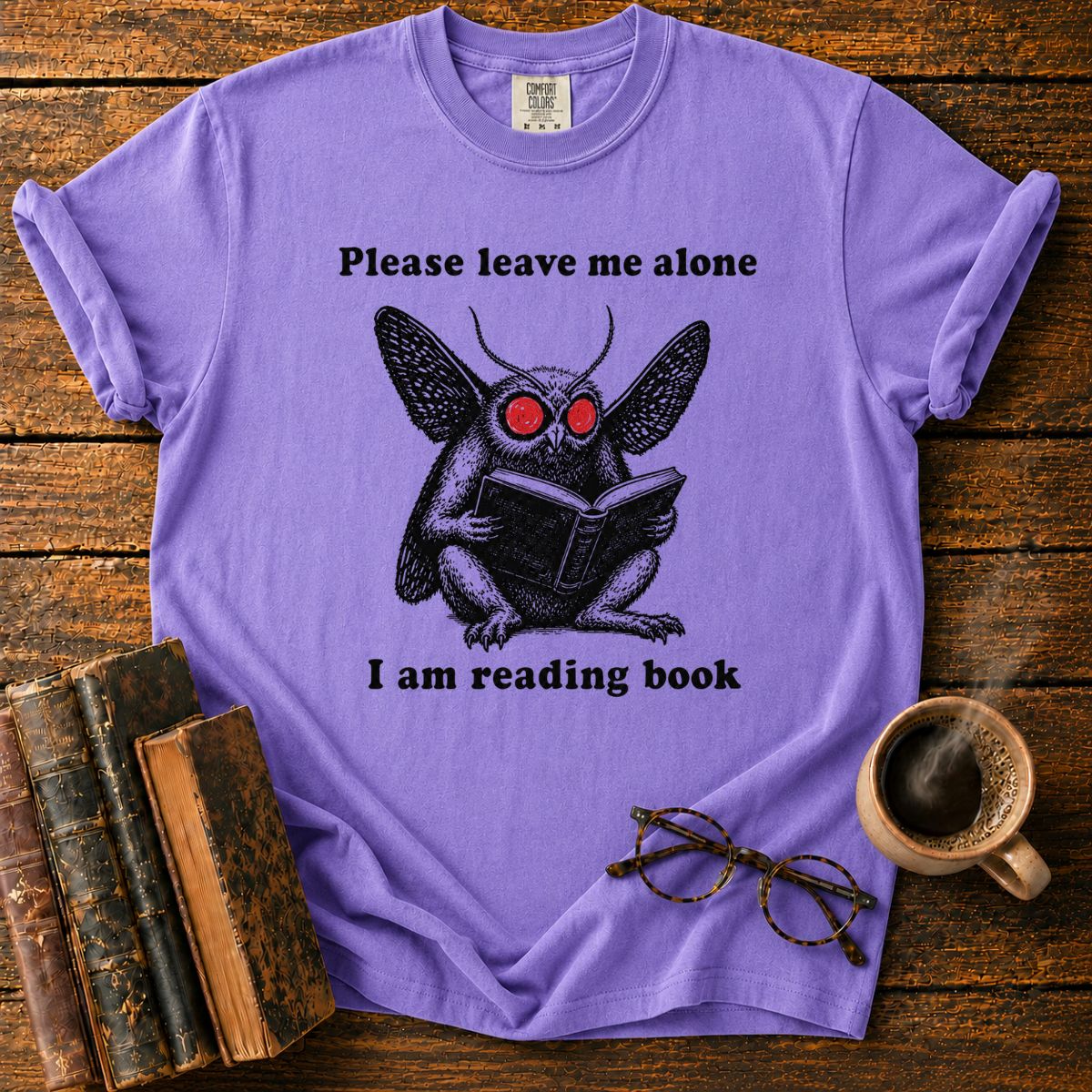 Moth Reader_ Please Leave Me Alone T-Shirt