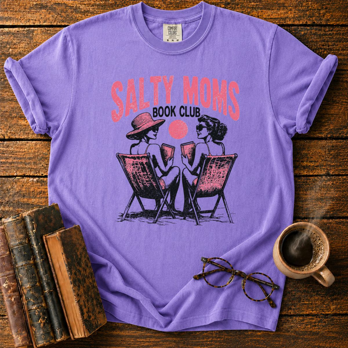 Salty Moms Beach Book Club T-Shirt