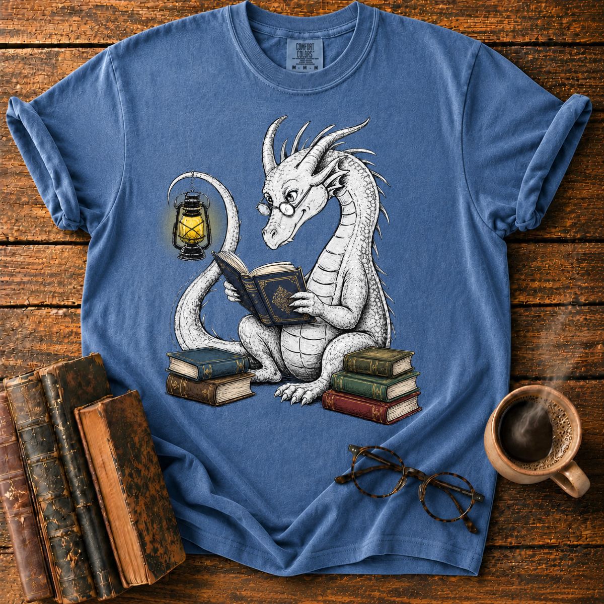 Dragon Scholar by Lantern Light T-Shirt