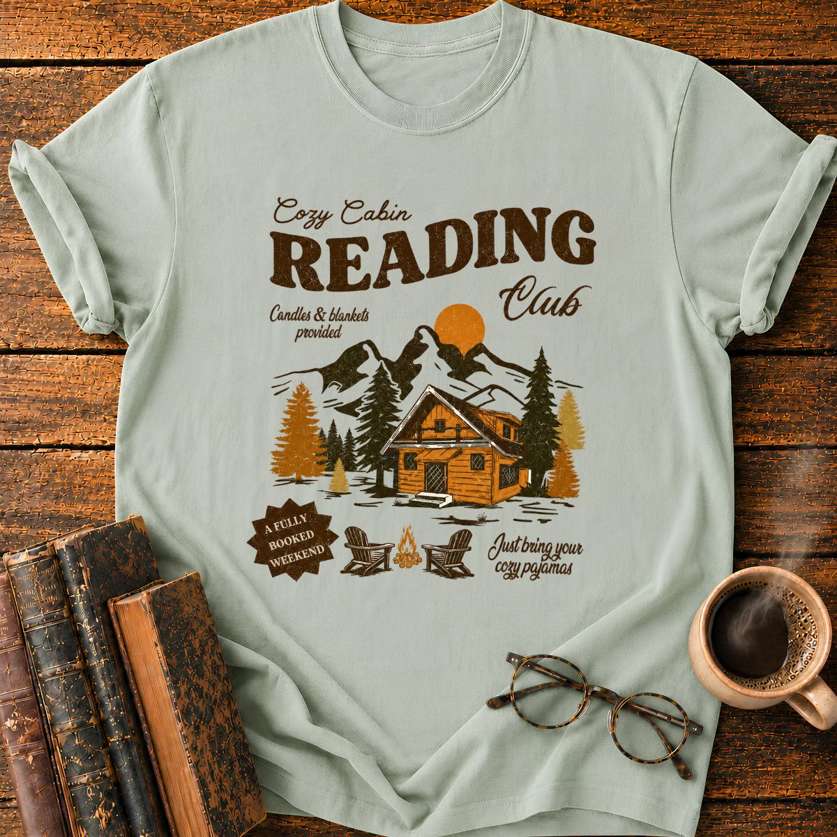 Cozy Cabin Book Club T-Shirt