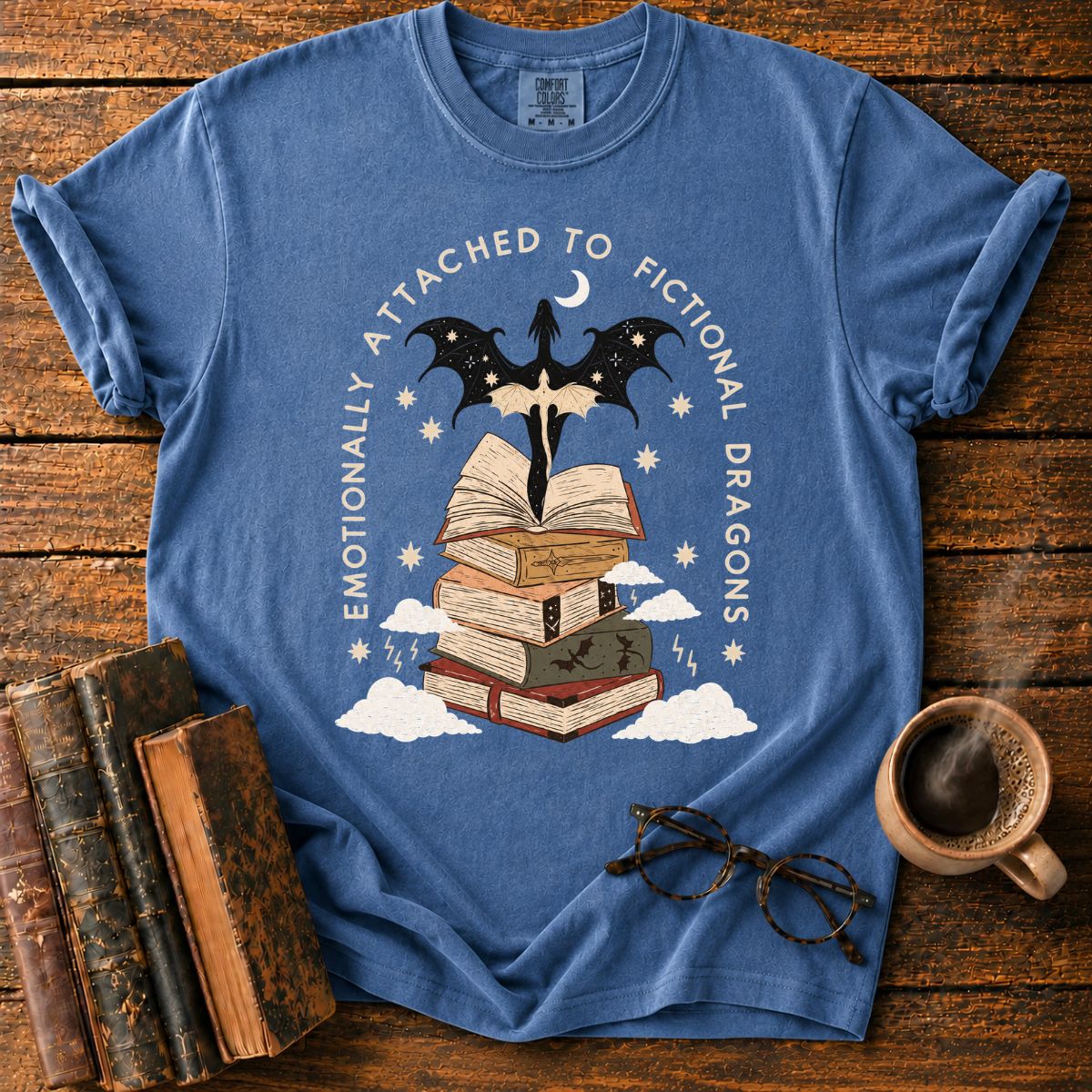 Fictional Dragons Bookish Fantasy T-Shirt