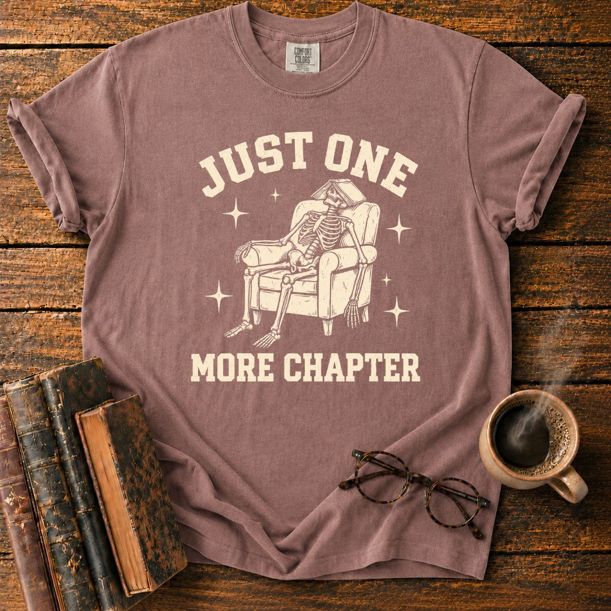 Just One More Chapter Skeleton T-Shirt