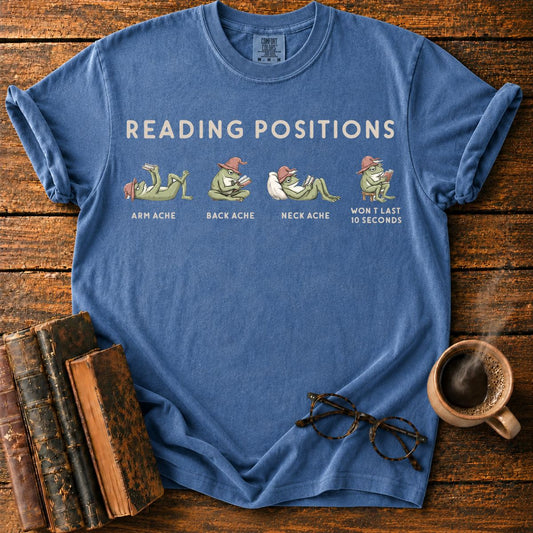 Frog Reading Positions Infographic T-Shirt