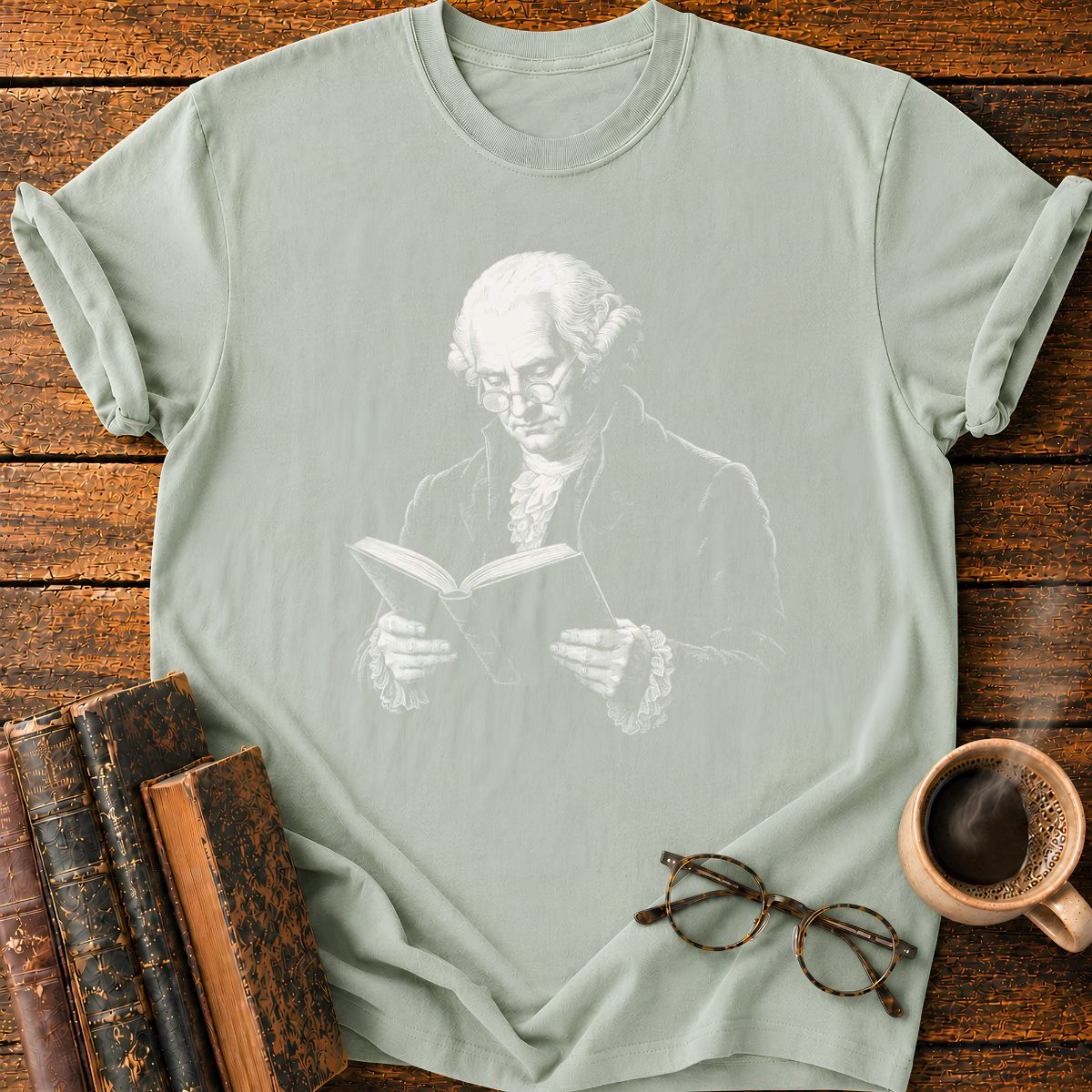 Vintage Scholar Reading T-Shirt