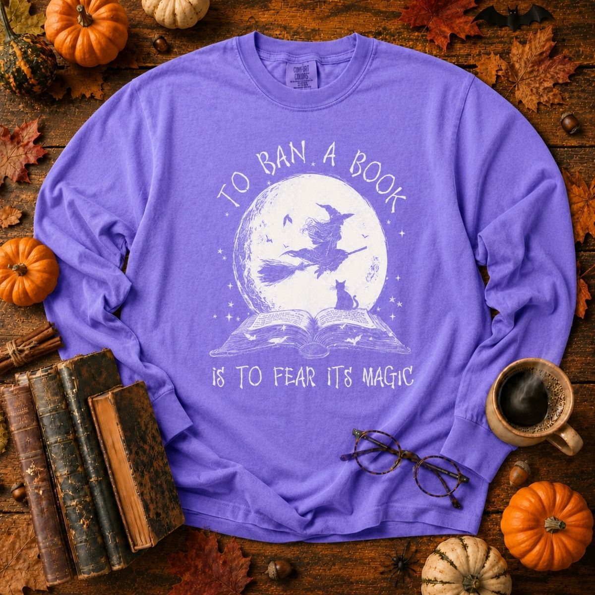To Ban a Book’s Moonlit Magic Long Sleeve T-Shirt