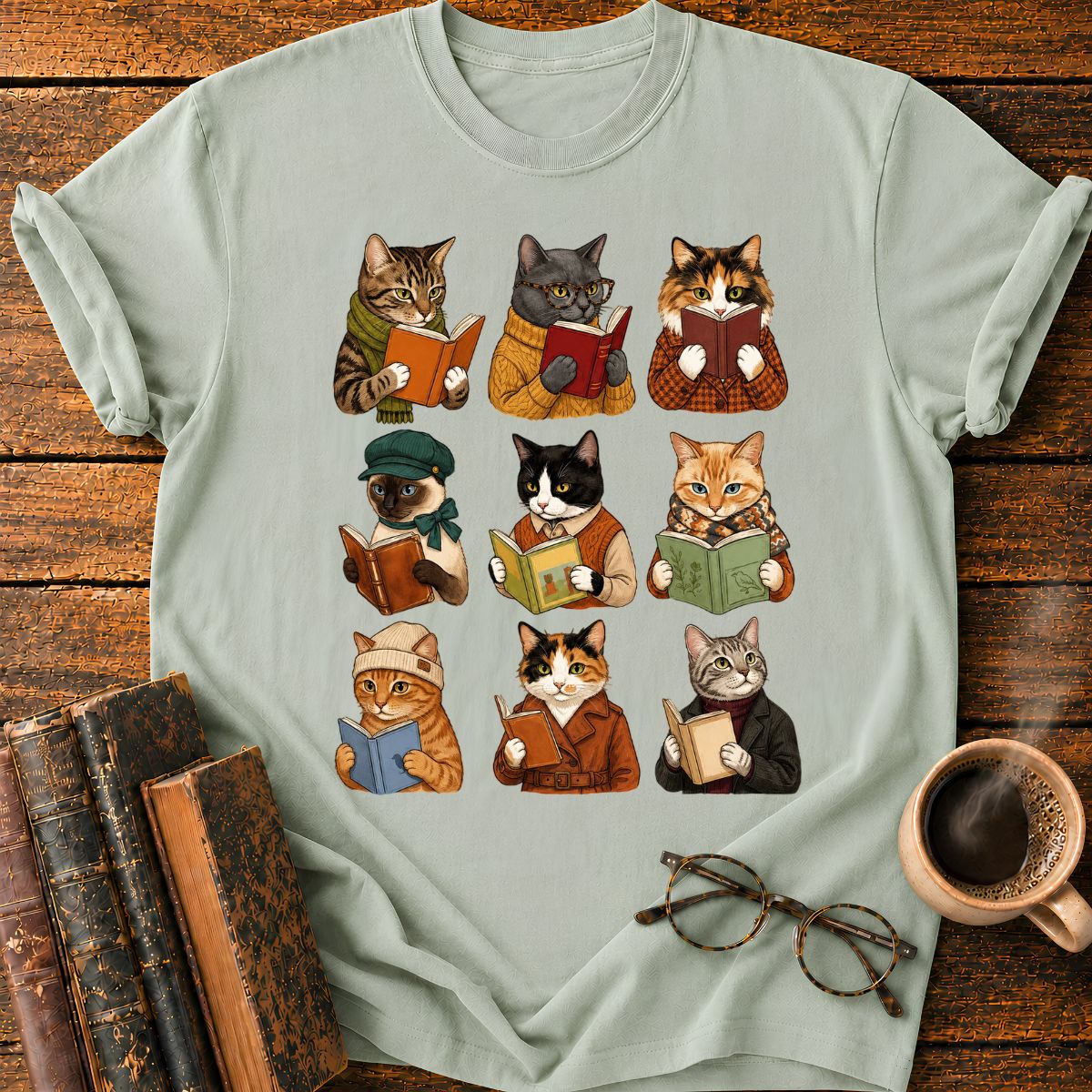 Cats & Books T-Shirt