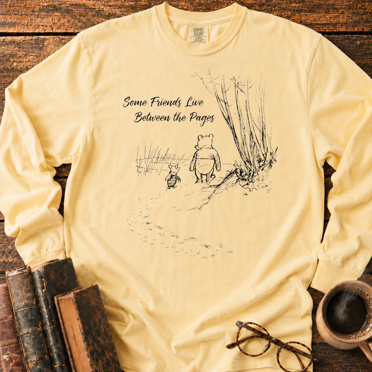 Some Friends Live Between The Pages LS T-Shirt