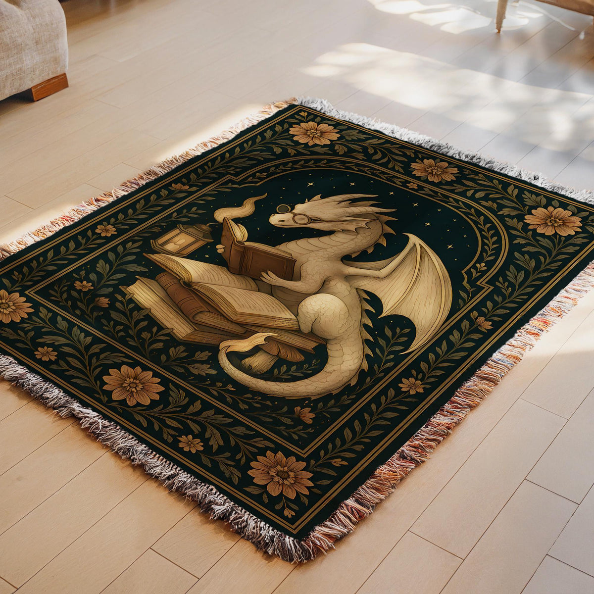 Scholar Dragon Reading Blanket