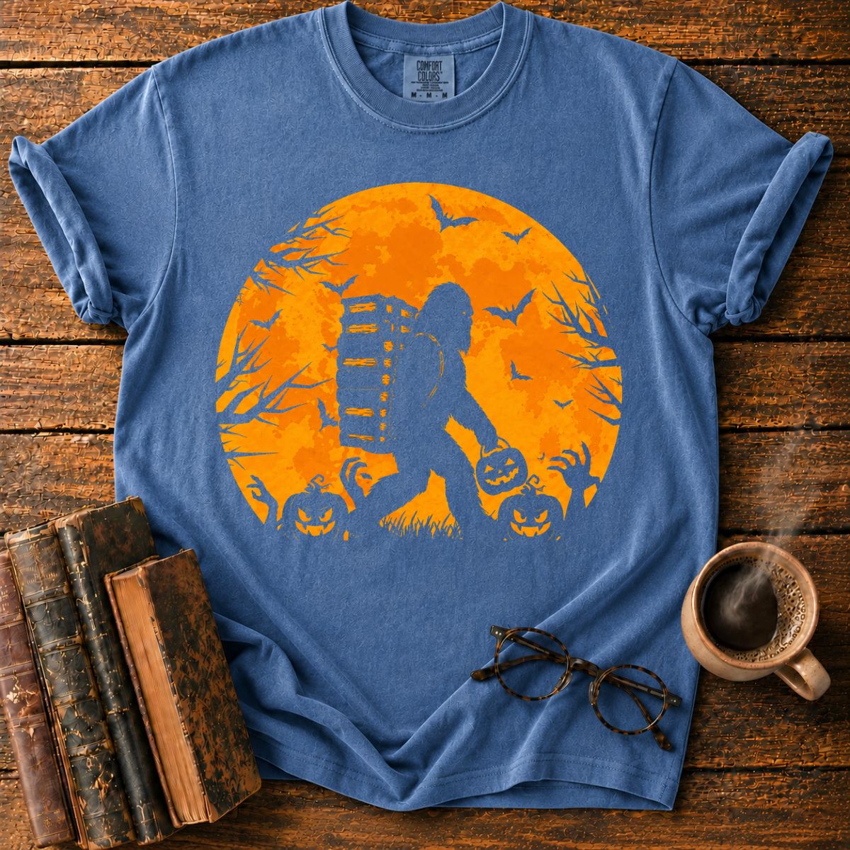 Bigfoot’s Halloween Moonlit Book Trek T-Shirt