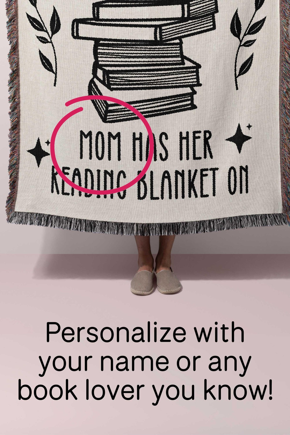 Shhh Mom Reading Woven Blanket