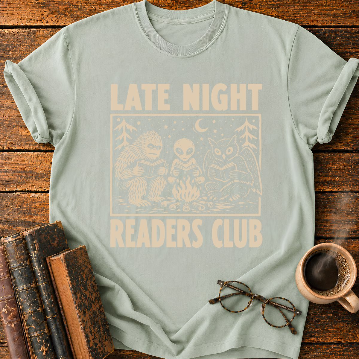 Late Night Readers Club Campfire T-Shirt