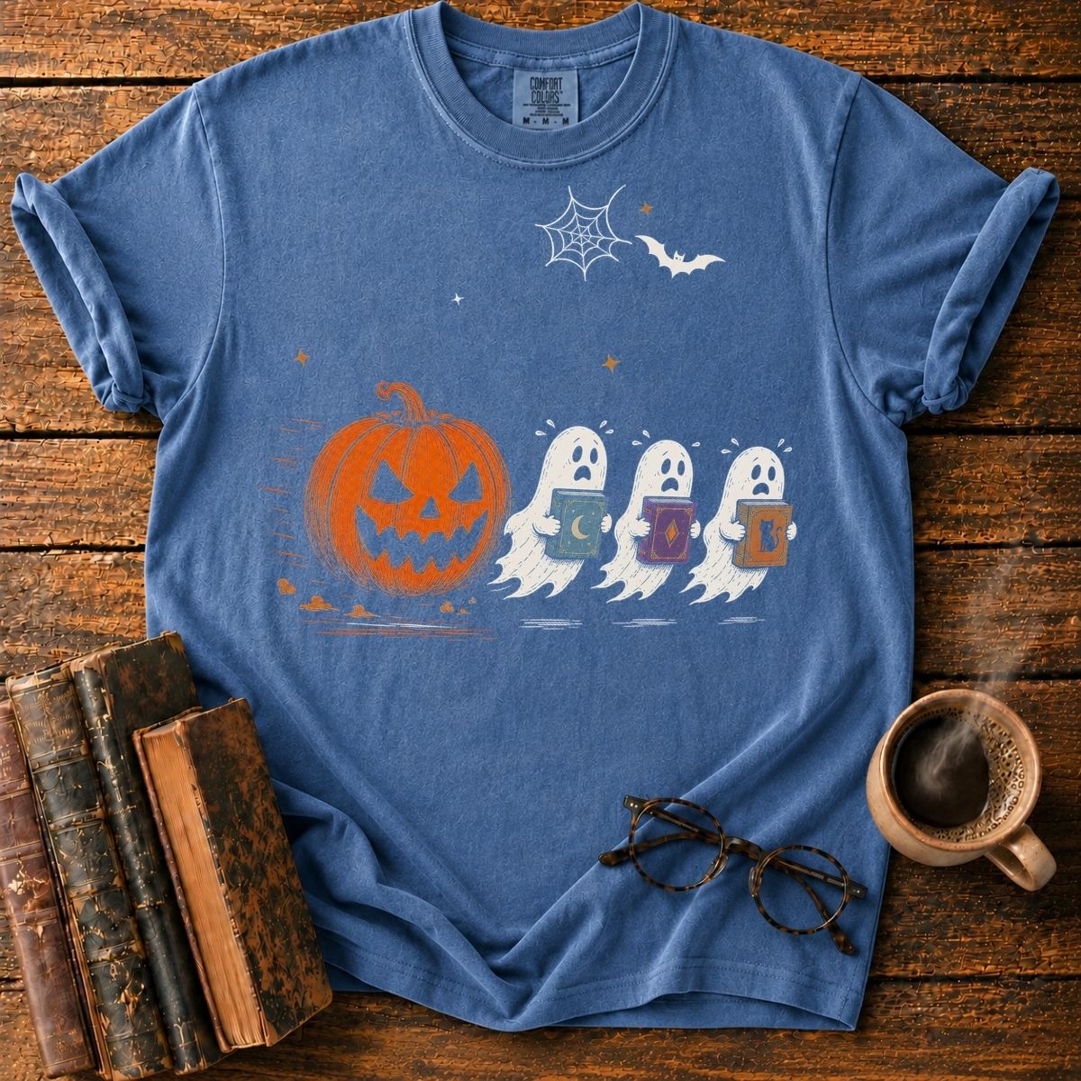 Pumpkin Chases Bookish Ghosts T-Shirt