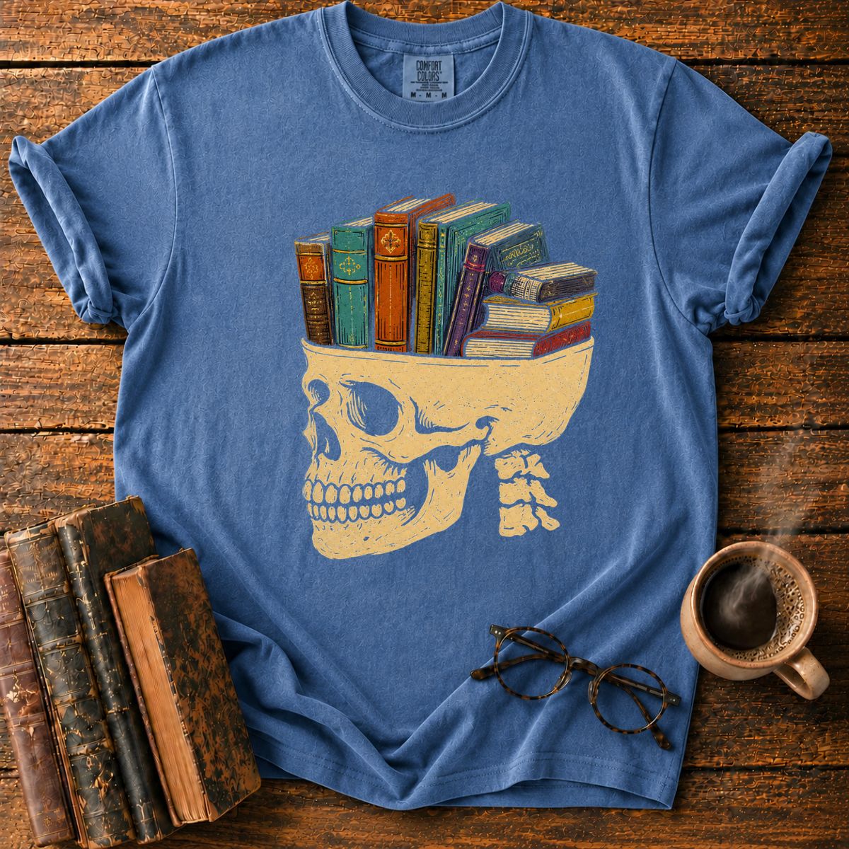 Skull of Stacked Stories T-Shirt