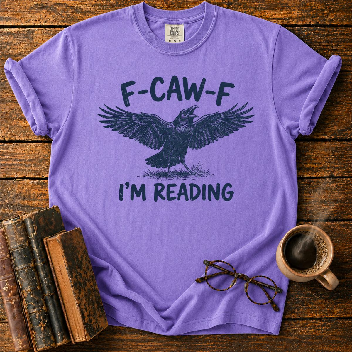 Funny Crow I'm Reading T-Shirt