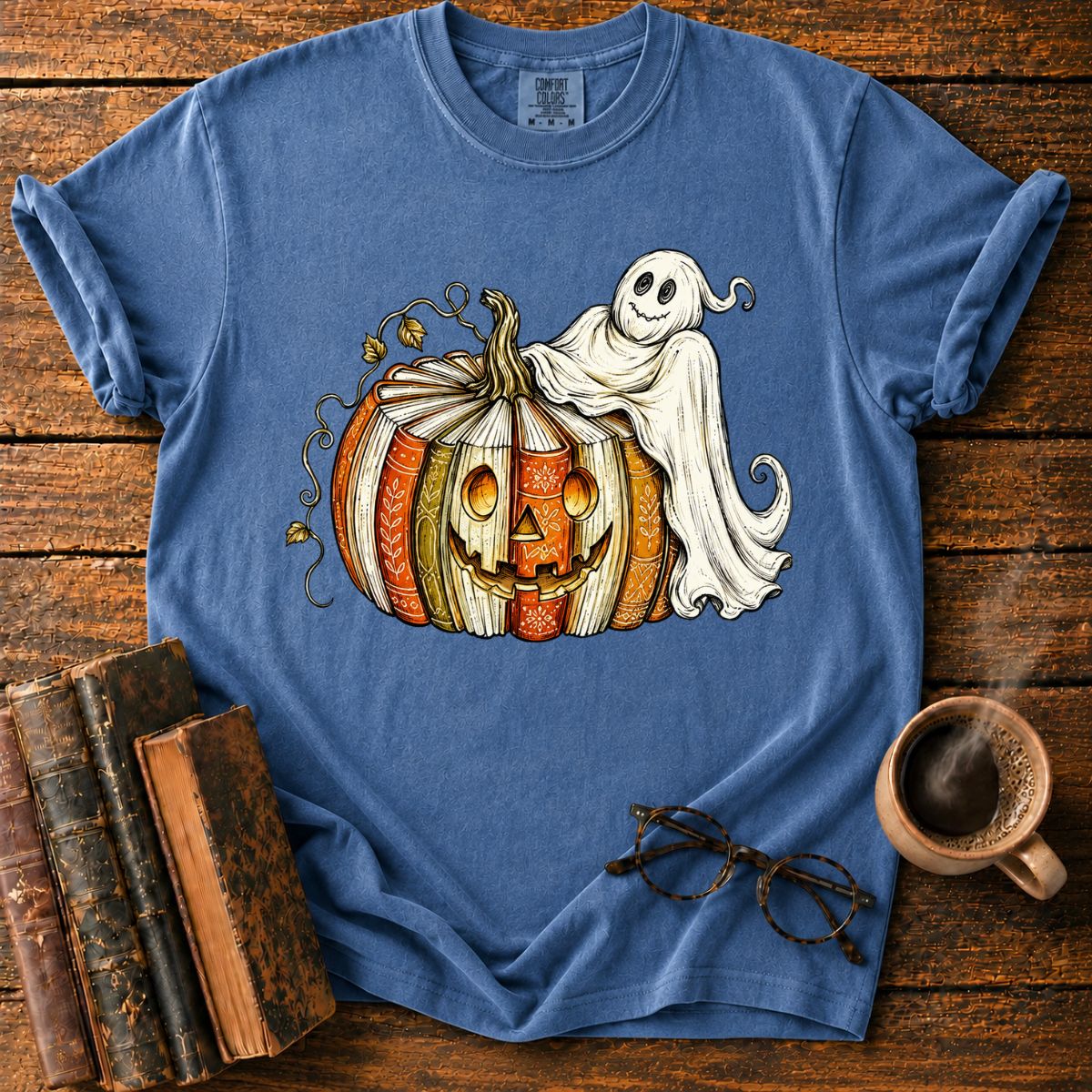 Ornate Pumpkin and Friendly Ghost T-Shirt
