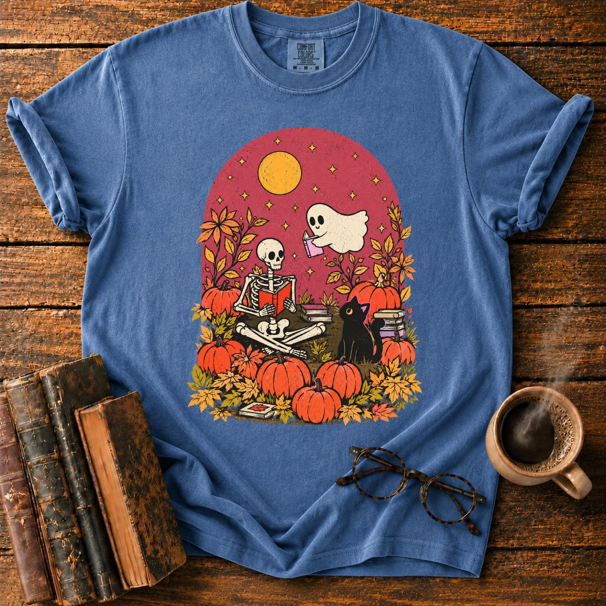 Fall Pumpkin Patch Skeleton T-Shirt
