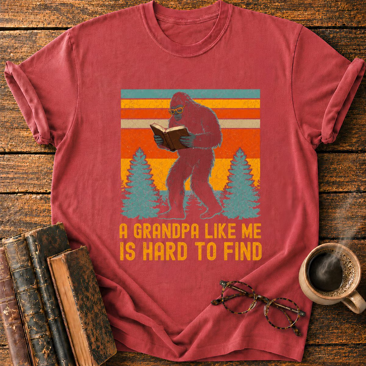 Vintage Bigfoot Reading T-Shirt